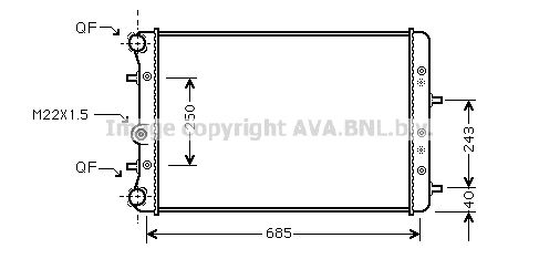 AVA QUALITY COOLING Радиатор, охлаждение двигателя SA2006